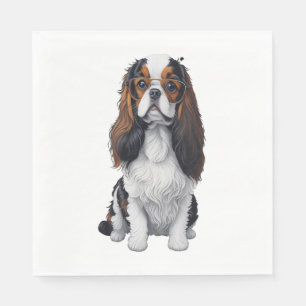 Serviette En Papier Un chien mignon, le roi Charles Spaniel