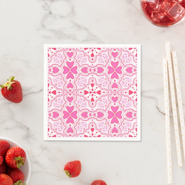 Serviette En Papier Un coeur amoureux (En situation)