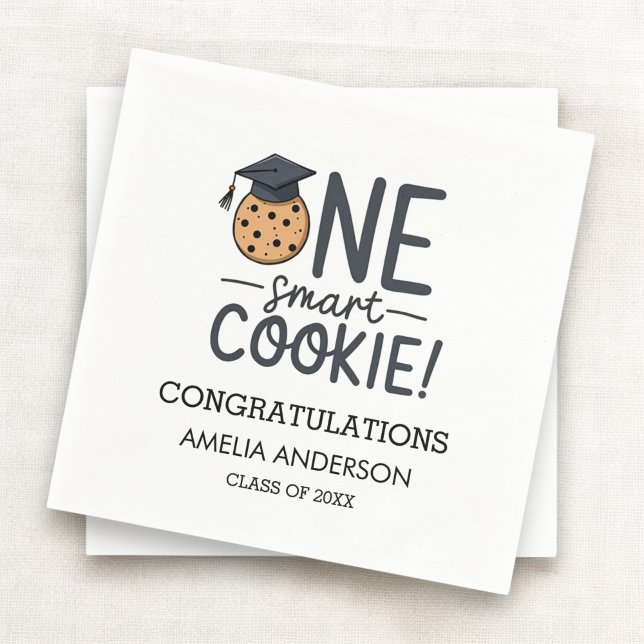 Serviette En Papier Un cookie intelligent Classe de Graduation de (Créateur téléchargé)