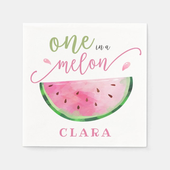 Serviette En Papier Un dans un melon (Devant)