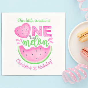 Serviette En Papier Un dans un Melon 1er anniversaire Watermelon Party