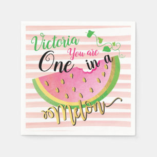 Serviette En Papier Un dans un Melon Birthday Watermelon serviettes en