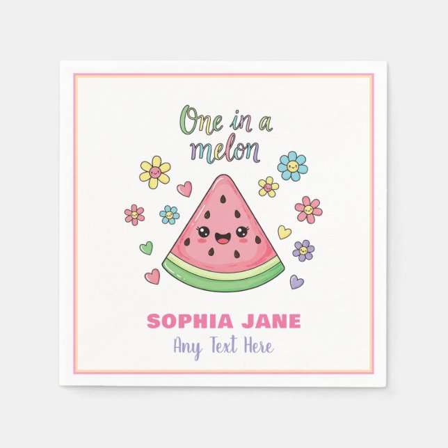 Serviette En Papier Un dans un Melon Celebration Paper Napkin (Devant)