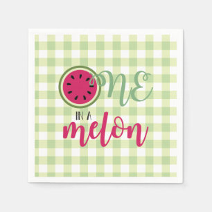 Serviette En Papier Un dans un Melon Watermelon Premier anniversaire