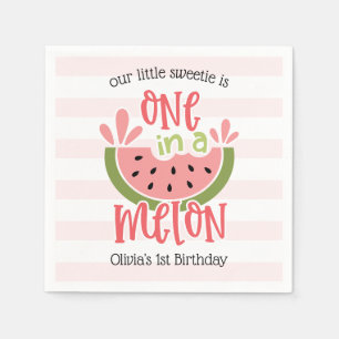 Serviette En Papier Un Dans Un Melon Watermelon Premier anniversaire