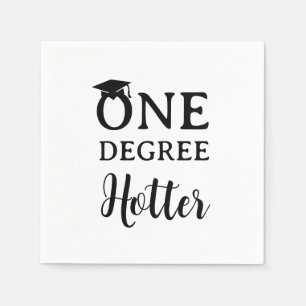 Serviette En Papier Un degré Hotter Graduation Blanc