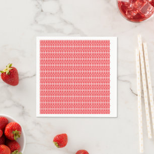 Serviette En Papier Un design abstrait rouge et orange vif avec des to