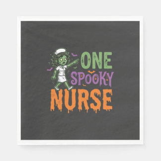 Serviette En Papier Un design d'Halloween d'infirmière effrayante (2)_