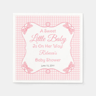 Serviette En Papier Un doux petit bébé rose vaches Baby shower fille