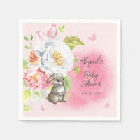 Un doux petit lapin rose Baby shower fille