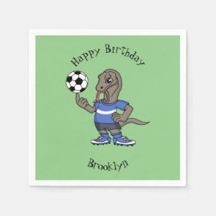 Serviette En Papier Un dragon de Komodo amusant qui joue au dessin ani