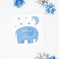 Un drôle d'éléphant bleu. Enfants mignons / annive
