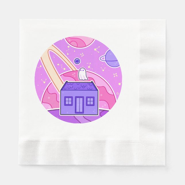 Serviette En Papier Un fantôme qui vit dans l'espace (Devant)