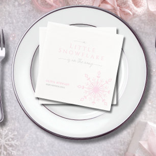 Serviette En Papier Un flocon de neige est en route Baby Shower d'Hive