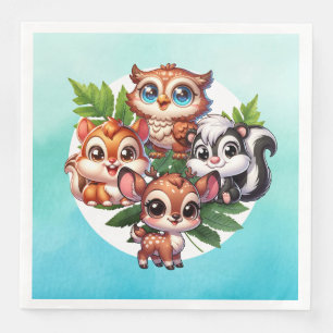 Serviette En Papier Un garçon   Baby shower des créations forestières