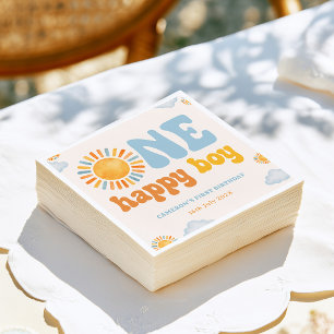Serviette En Papier Un Garçon Heureux Sunshine 1er Anniversaire