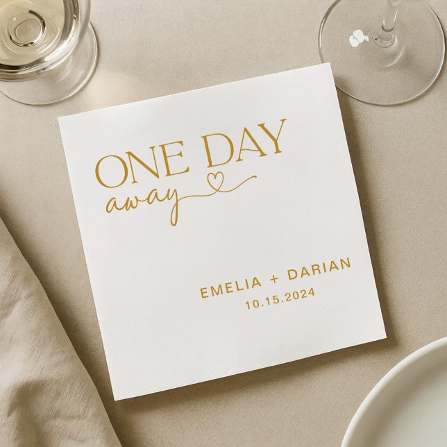 Serviette En Papier Un Jour De Dîner De Répétition Mariage (Créateur téléchargé)