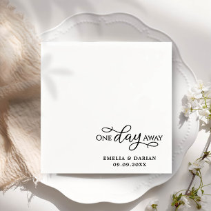 Serviette En Papier Un Jour De Dîner De Répétition Mariage