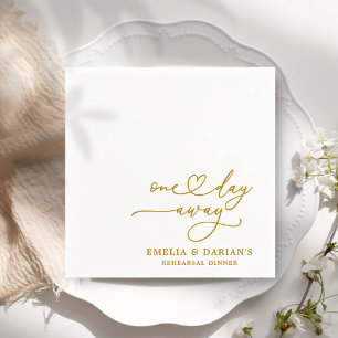 Serviette En Papier Un Jour De Dîner De Répétition Mariage