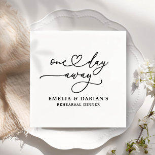 Serviette En Papier Un Jour De Dîner De Répétition Mariage