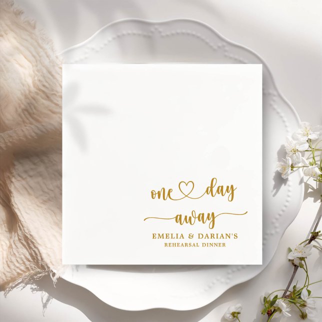 Serviette En Papier Un Jour De Dîner De Répétition Mariage (Créateur téléchargé)