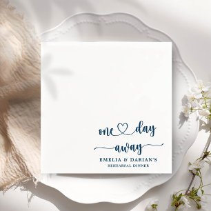 Serviette En Papier Un Jour De Dîner De Répétition Mariage