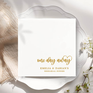 Serviette En Papier Un Jour De Dîner De Répétition Mariage