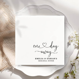 Serviette En Papier Un Jour De Dîner De Répétition Mariage