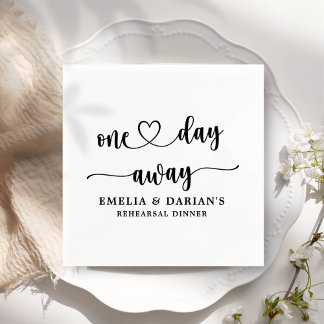 Serviette En Papier Un Jour De Dîner De Répétition Mariage