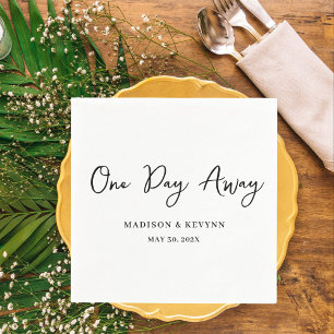 Serviette En Papier Un jour loin minimaliste et chic   Napkins mariage