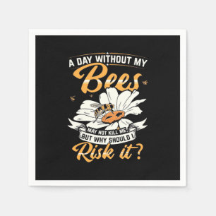 Serviette En Papier Un jour sans mes abeilles