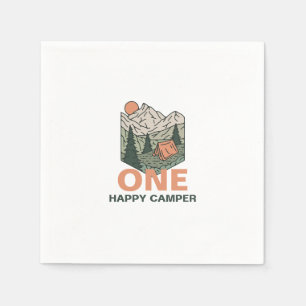 Serviette En Papier Un joyeux campeur premier anniversaire