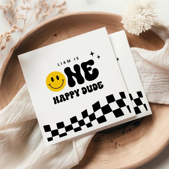 Serviette En Papier UN Joyeux Dude 1er Anniversaire (Créateur téléchargé)