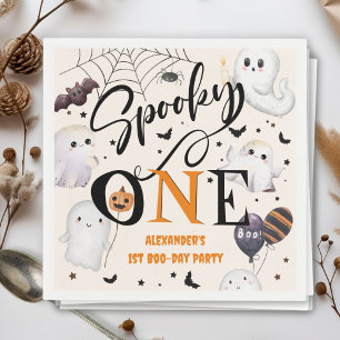Serviette En Papier Un joyeux premier anniversaire Halloween Fantôme M