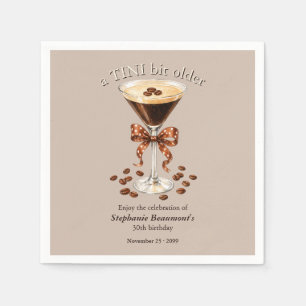 Serviette En Papier Un Martini Espresso Brun Tini Un Peu Plus Vieux Nœ