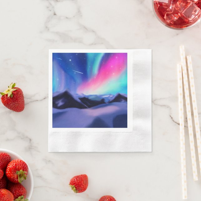 Serviette En Papier Un million d'Aurora Dreams Napkins (En situation)