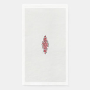 Serviette En Papier un motif de design rouge et blanc