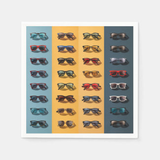 Serviette En Papier Un motif de lunettes de soleil,