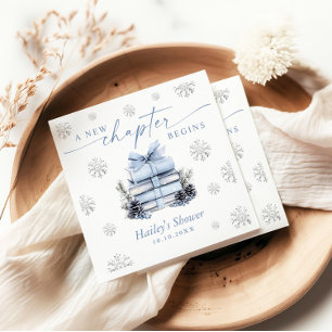 Serviette En Papier Un nouveau chapitre commence, Baby shower d'hiver
