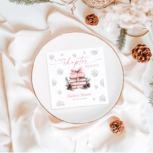Serviette En Papier Un nouveau chapitre commence, Baby shower d'hiver 