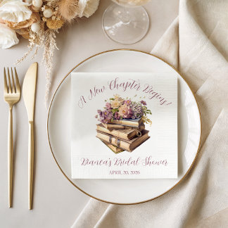 Serviette En Papier Un nouveau chapitre commence ! Fête de mariage pri