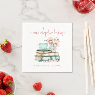Serviette En Papier Un nouveau chapitre commence Nom de livres pour la