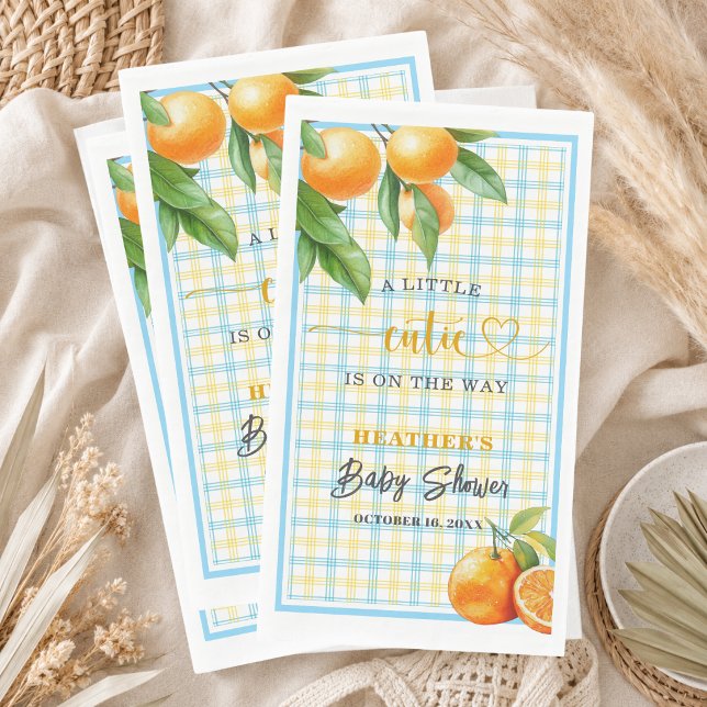 Serviette En Papier Un petit amour arrive Fête de bébé garçon (Créateur téléchargé)