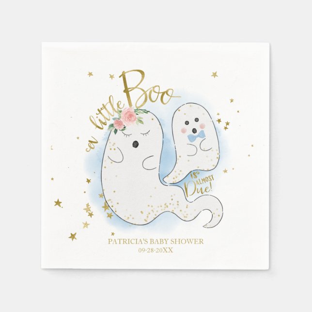 Serviette En Papier Un Petit Baby shower Boo Cute Halloween Boy (Devant)