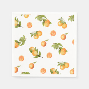 Serviette En Papier Un petit Baby shower Cutie Oranges