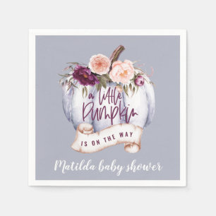 Serviette En Papier Un petit baby shower d'automne citrouille