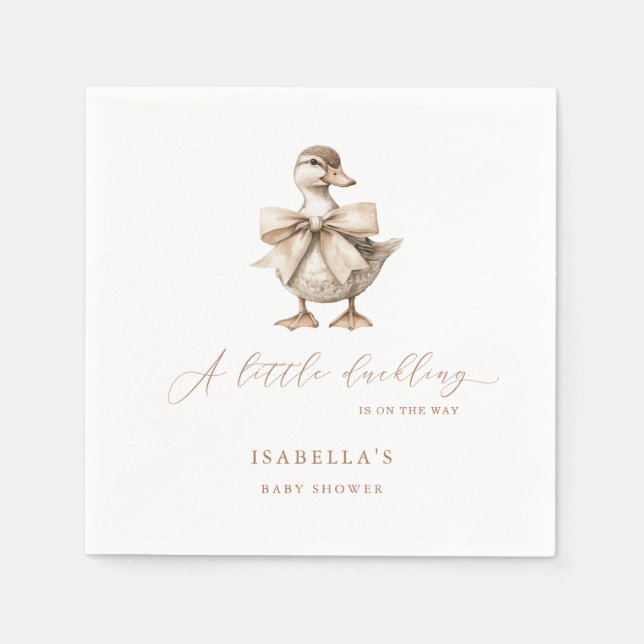 Serviette En Papier Un Petit Baby shower De Canard (Devant)