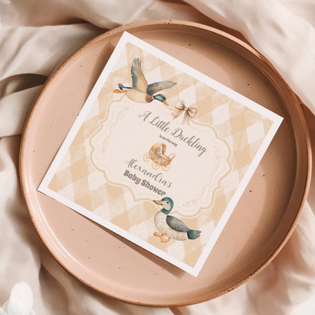 Serviette En Papier Un Petit Baby shower De Canard (Créateur téléchargé)