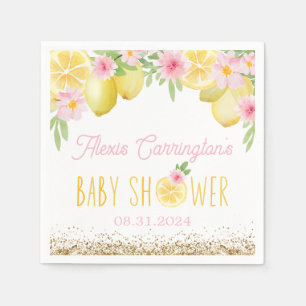 Serviette En Papier Un petit Baby shower de citron doux