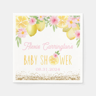 Serviette En Papier Un petit Baby shower de citron doux